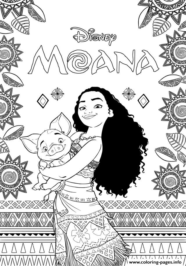 Moana Disney Coloring Pages Printable