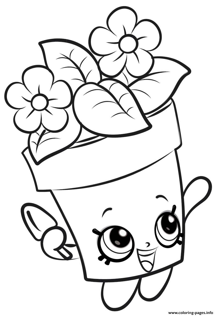 Shopkins Flowers New Coloring Pages Printable