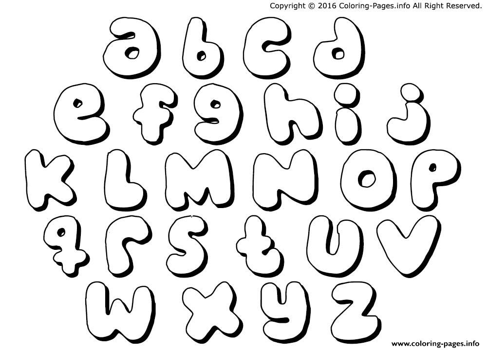 Bubble Letters Bubble Gums Coloring Page Printable
