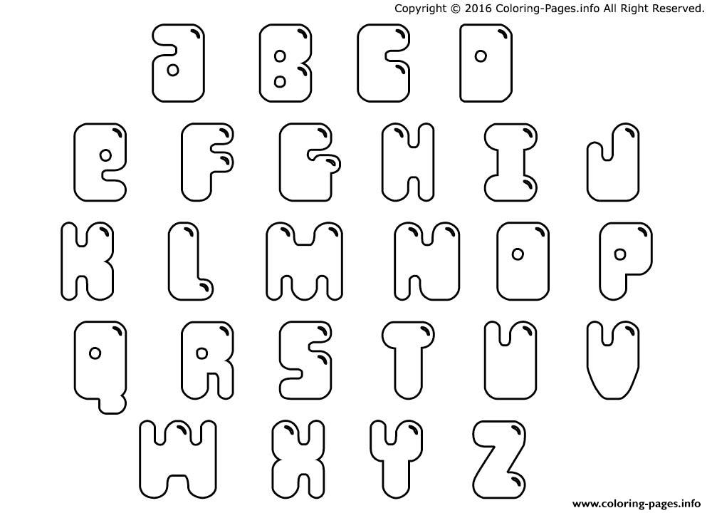 Bubble Letters Printable Coloring Pages Printable