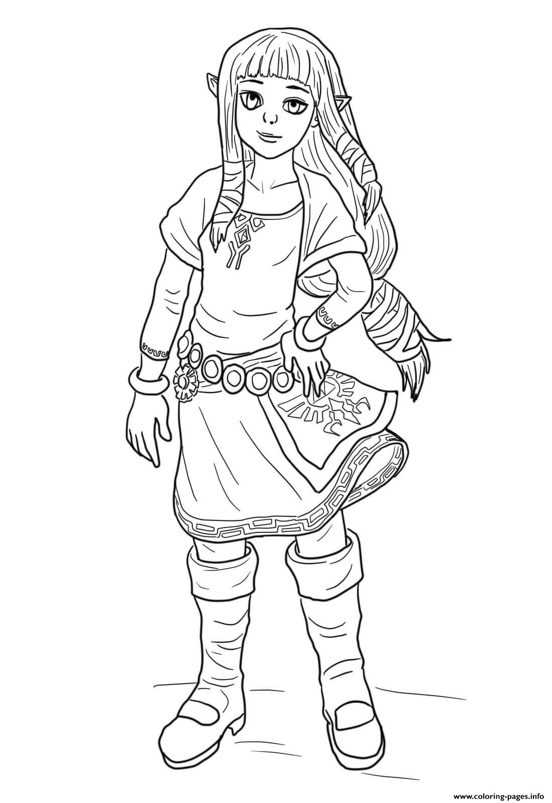 Coloring Pages Zelda Printable Zelda Coloring Pages For Kids Klikplayer