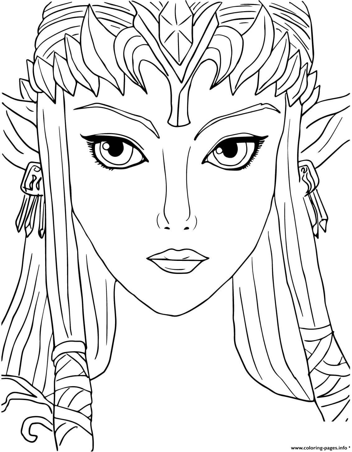 Zelda Color Page Zelda Legend Coloring Pages Breath Wild Link Pixiv Printable 