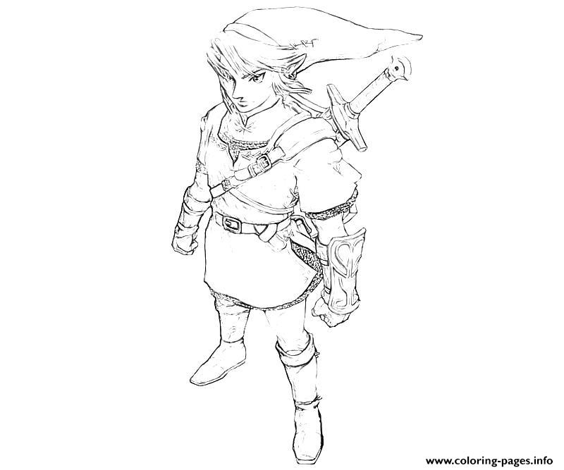 Zelda Standing coloring