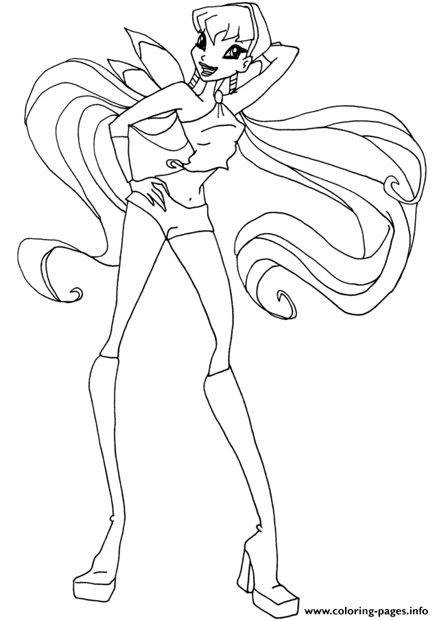Stella Fair Winx Club Coloring Pages Printable
