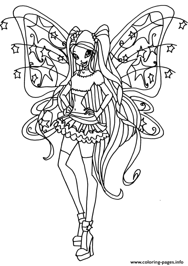 Believix Stella Winx Club Coloring Pages Printable