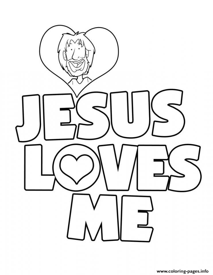 jesus loves me coloring page printable