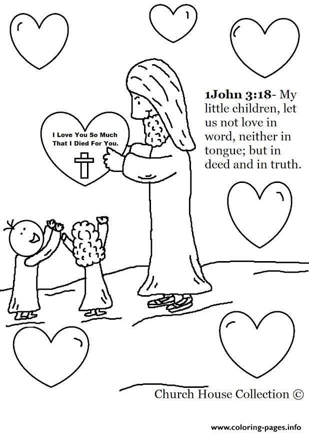 Jesus Christ Love Coloring Pages Printable