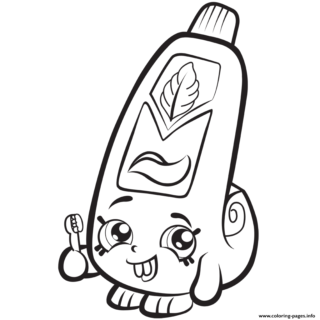 Cartoon Toothpaste Shopkins Season 1 coloring
