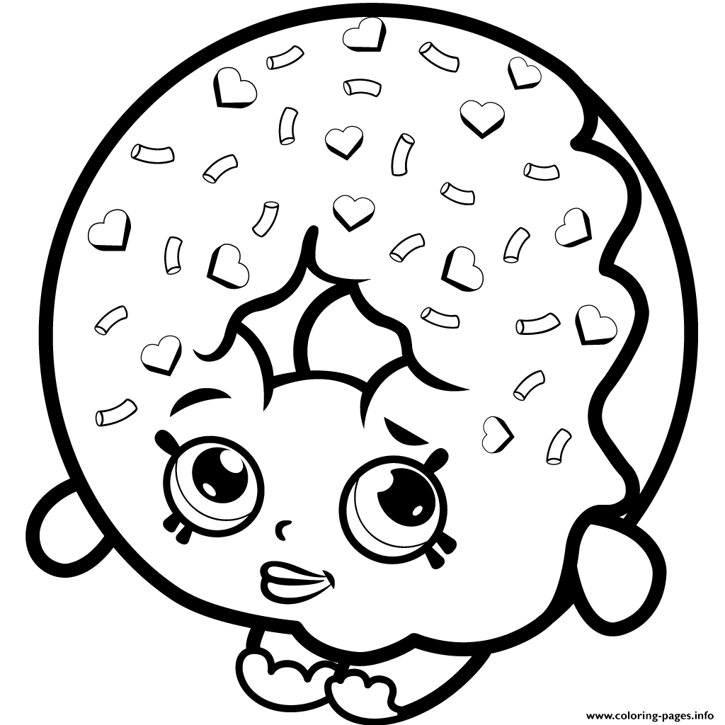 D'lish Donut Shopkins Season 1 To Print Coloring page Printable