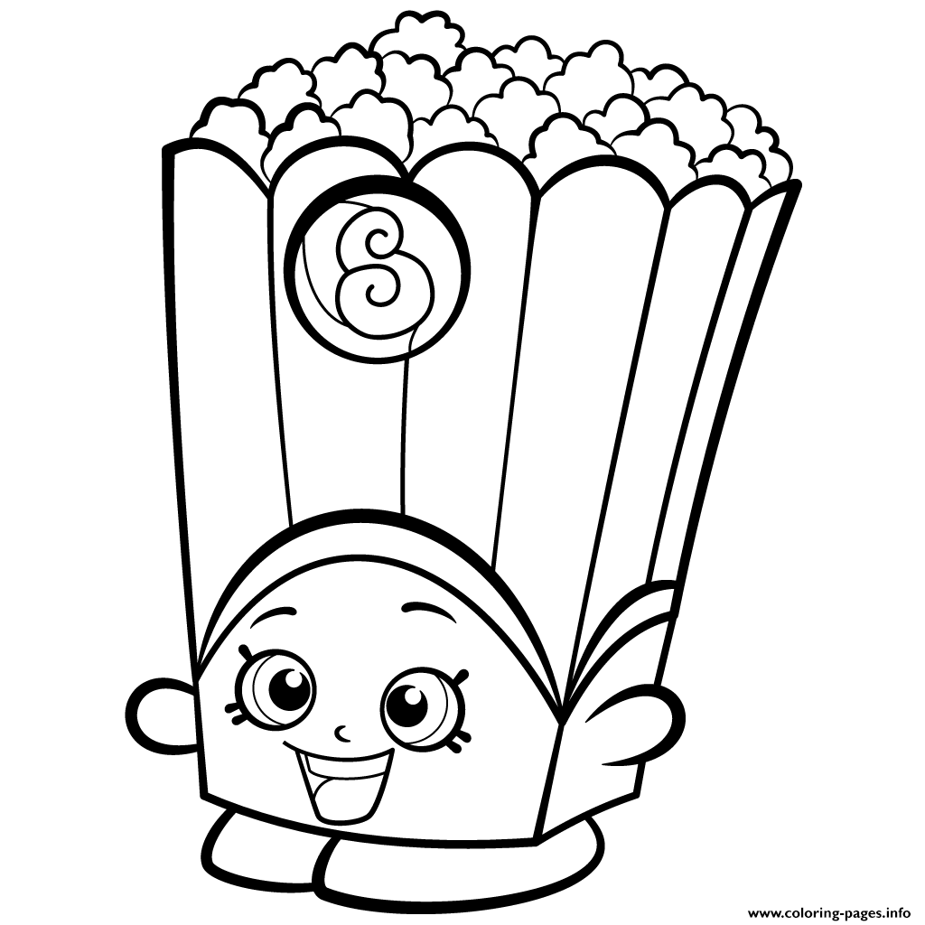 Popcorn Box Poppy Corn Shopkins Season 2 Printable Coloring Pages Book 14283