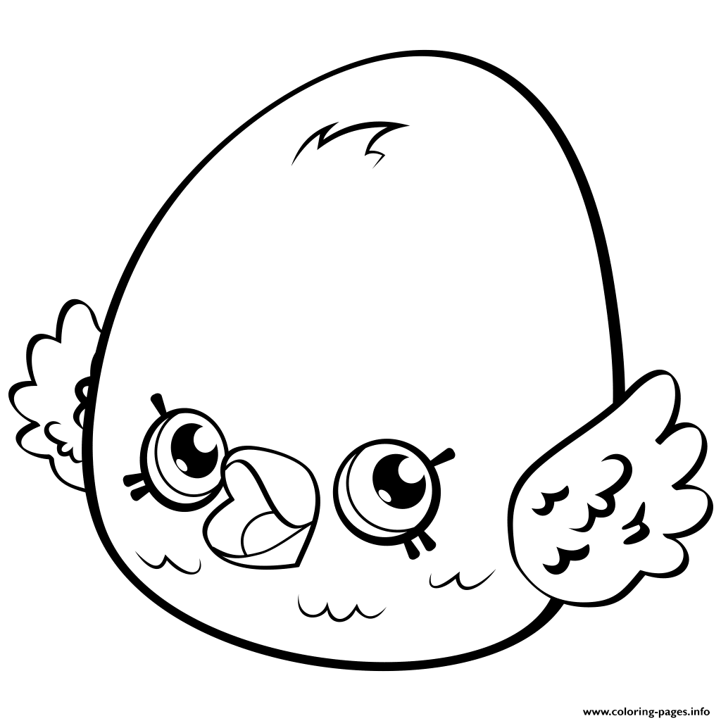 Cute Egg Eggchic Shopkins Season 4 coloring