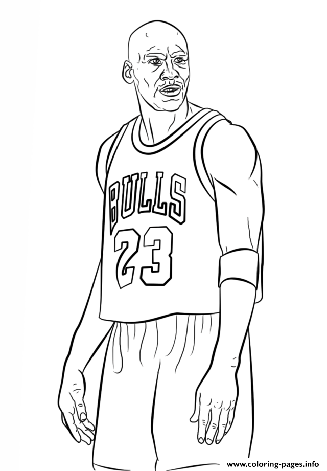 Michael Jordan Nba Sport Coloring Page Printable