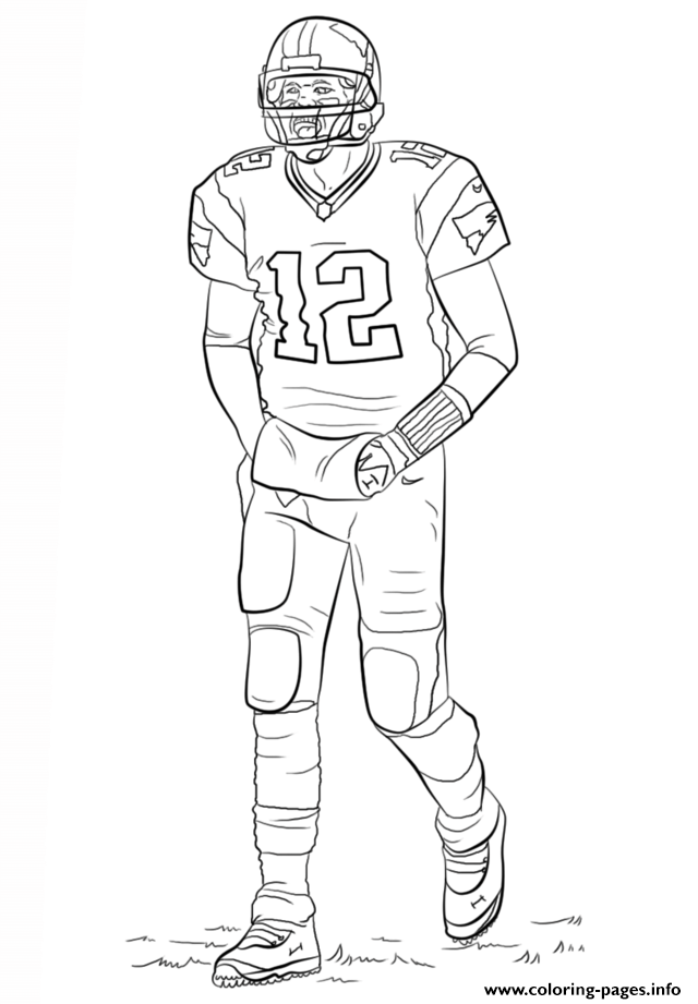 Tom Brady Football Sport Coloring Pages Printable