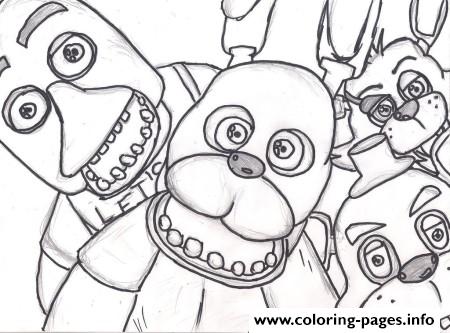 Family Fnaf 2 Coloring Pages Printable