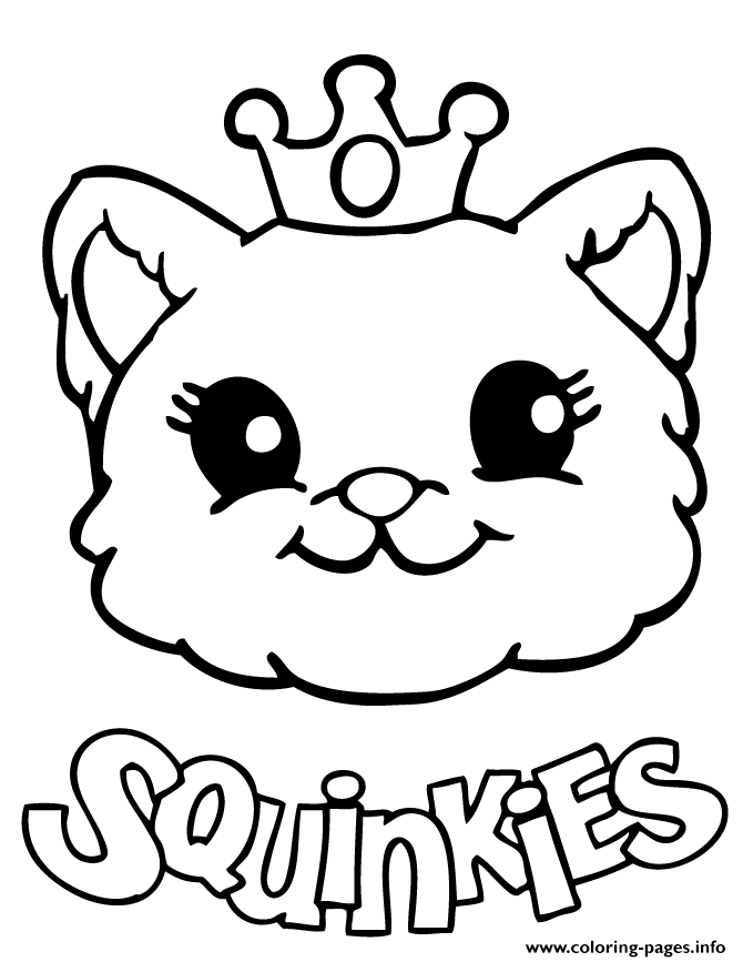 Squinkies Cute Cat coloring