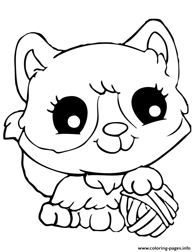 Squinkies Cute Cat Ball coloring