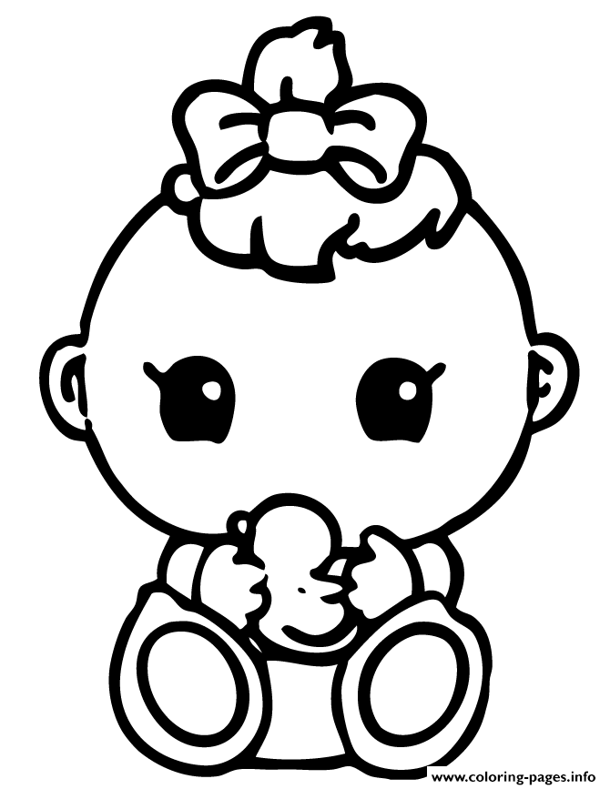 Cute Baby Girl Squinkies Coloring page Printable