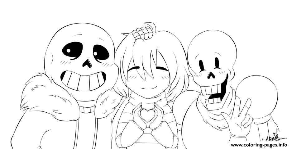 Undertale Collab By Gloriapainthtf Coloring Pages Printable