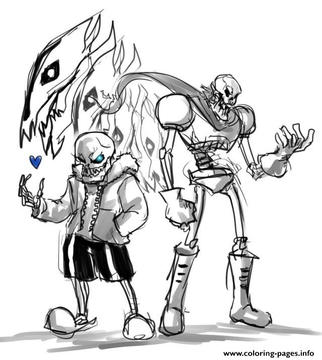 Undertale Papyrus Coloring Pages Printable