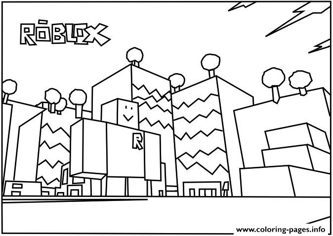 Roblox Building Coloring Page coloring