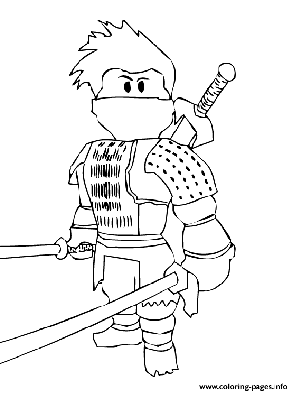 Roblox Ninja Coloring page available as a free download #roblox  #robloxcoloring ##coloringbook,…