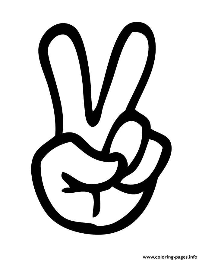 Peace Emoji coloring