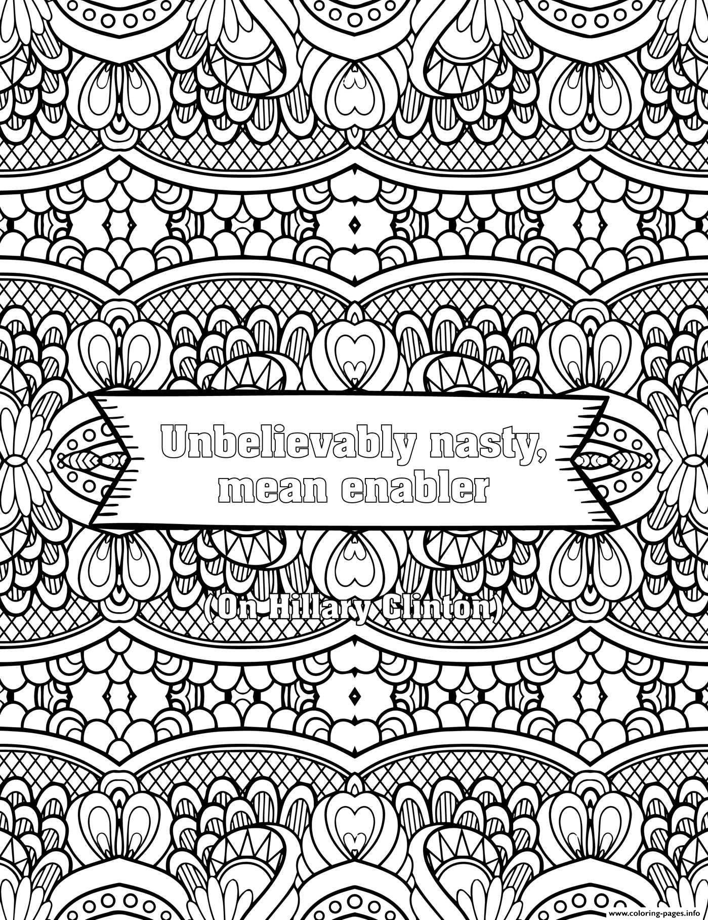 Donald Trump The Trump Book Of Insults Adult coloring pages