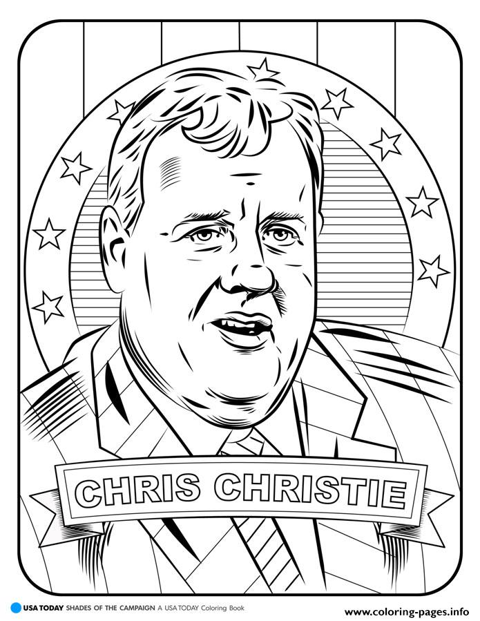 Chris Christie coloring