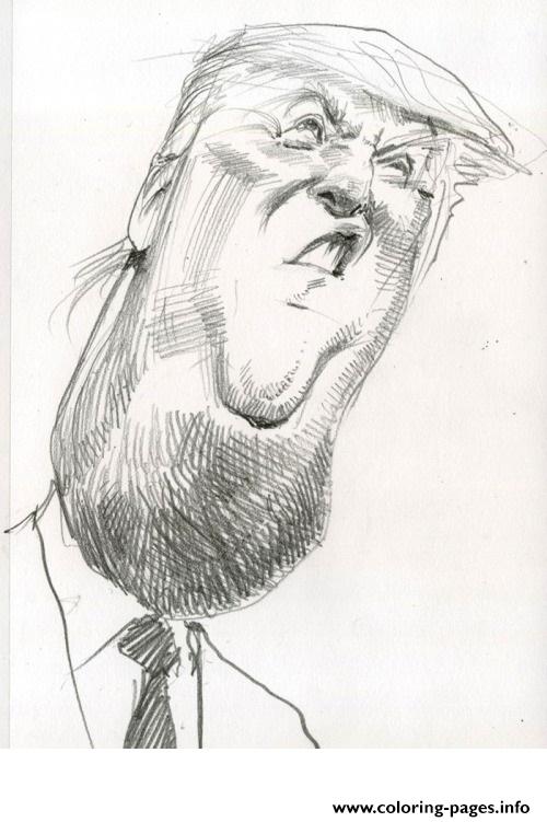 Donald Trump Face 2 coloring