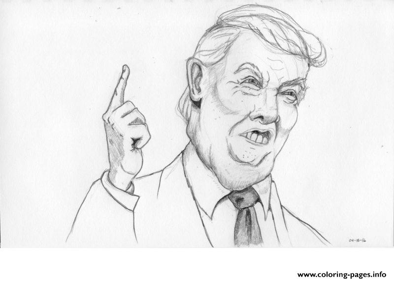 Donald Trump Face 3 coloring