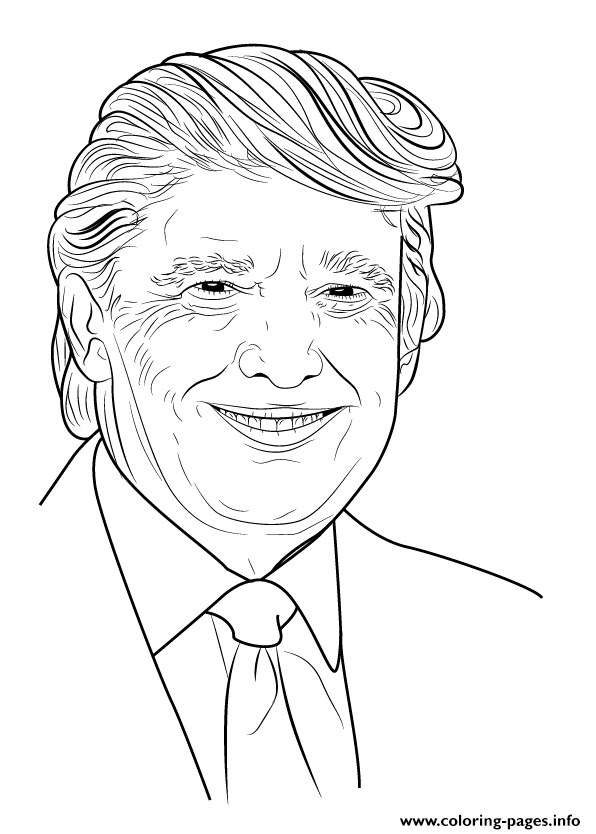 How To Draw Donald Trump Step 0 coloring