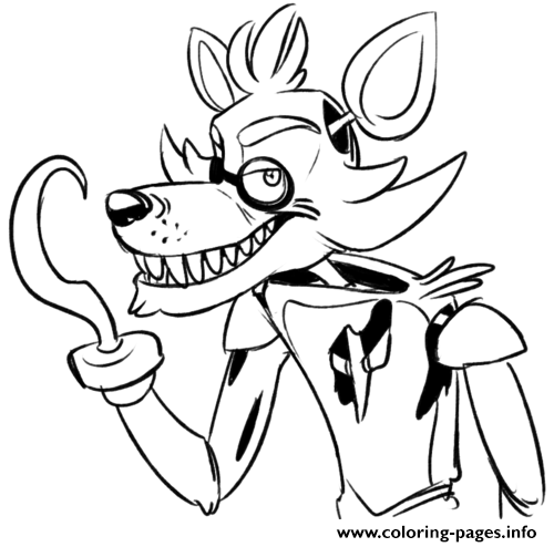 Foxy Five Nights At Freddys Fnaf coloring