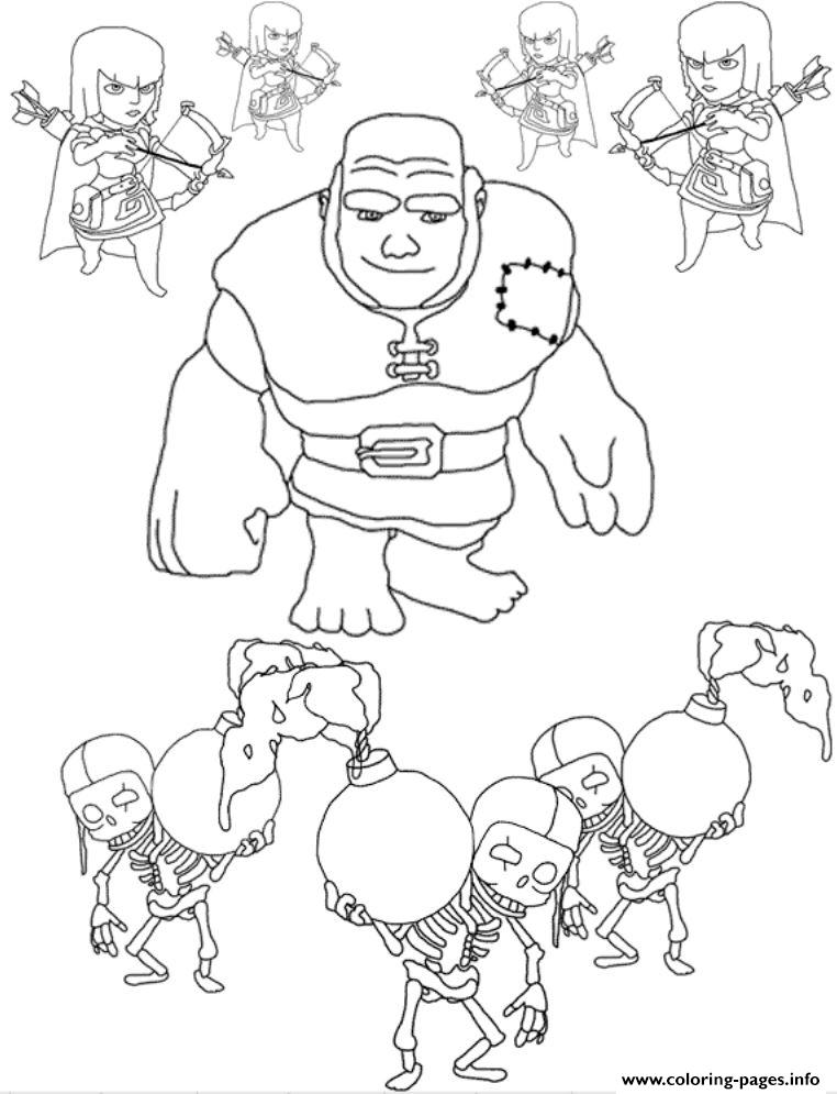 Troop Group Clash Of Clans coloring