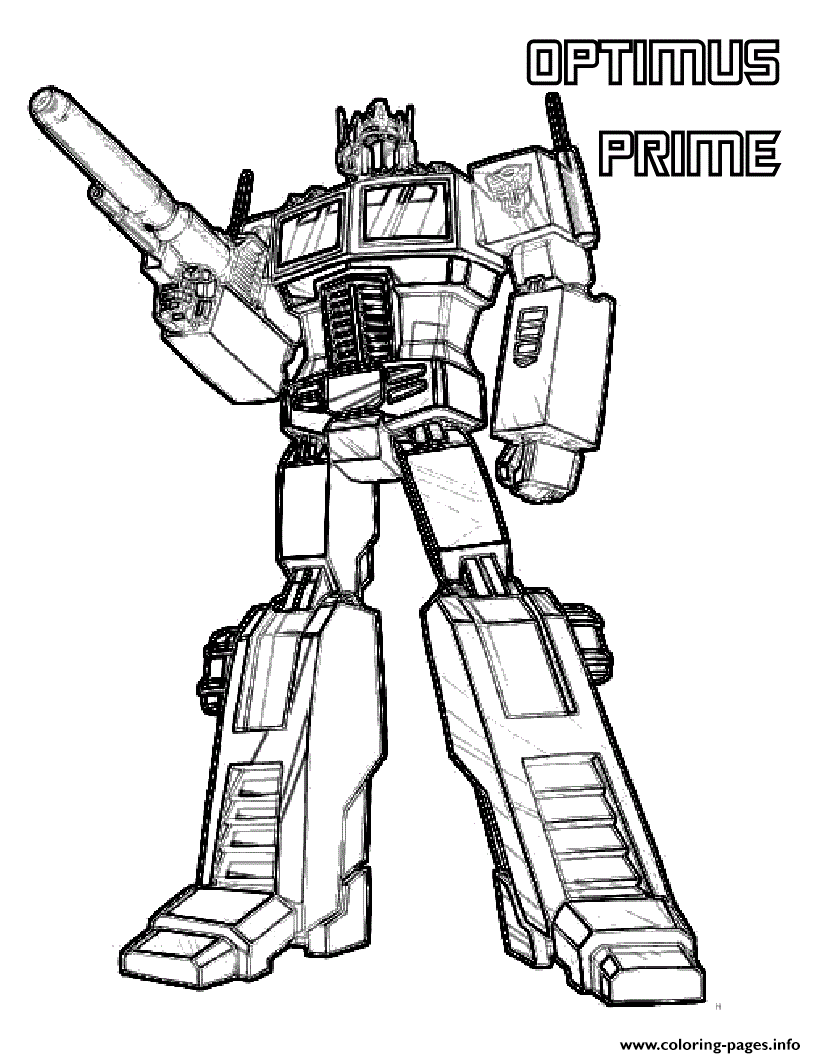 coloring pages of optimus prime