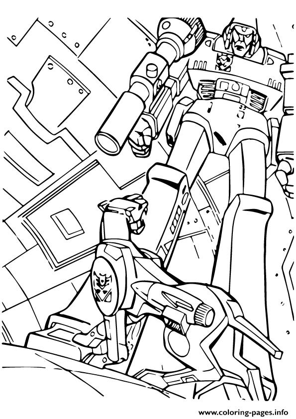 Download Transformers And His Pet A4 Coloring Pages Printable