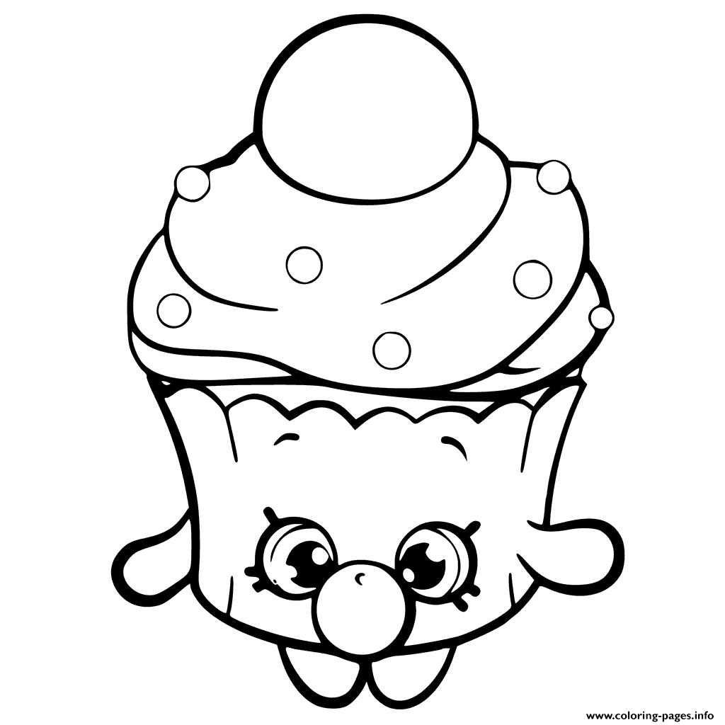 Bubble Cupcake Shopkins Season 6 Coloring page Printable