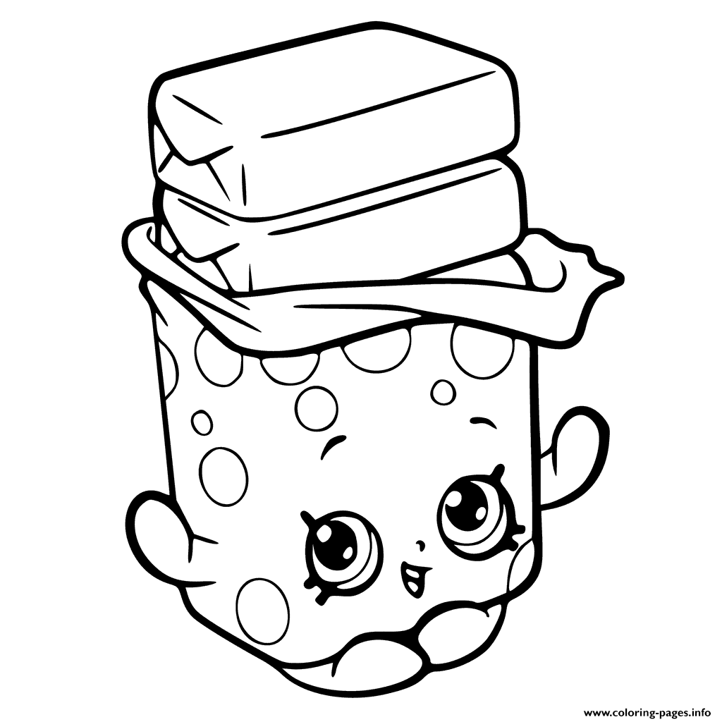 Bobby Bubble Gum Shopkins Season 6 Coloring Pages Printable