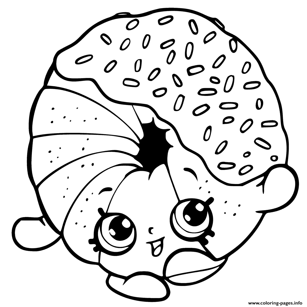 Dippy Donut Coloring Page Printable