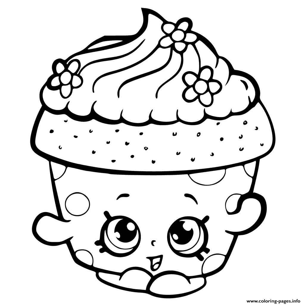 Shopkins Season 6 Cupcake Petal Coloring Pages Printable