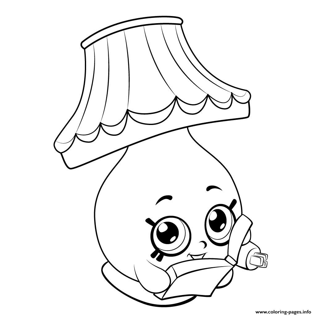 Cartoon Lamp Shopkins Season 5 Coloring Pages Printable