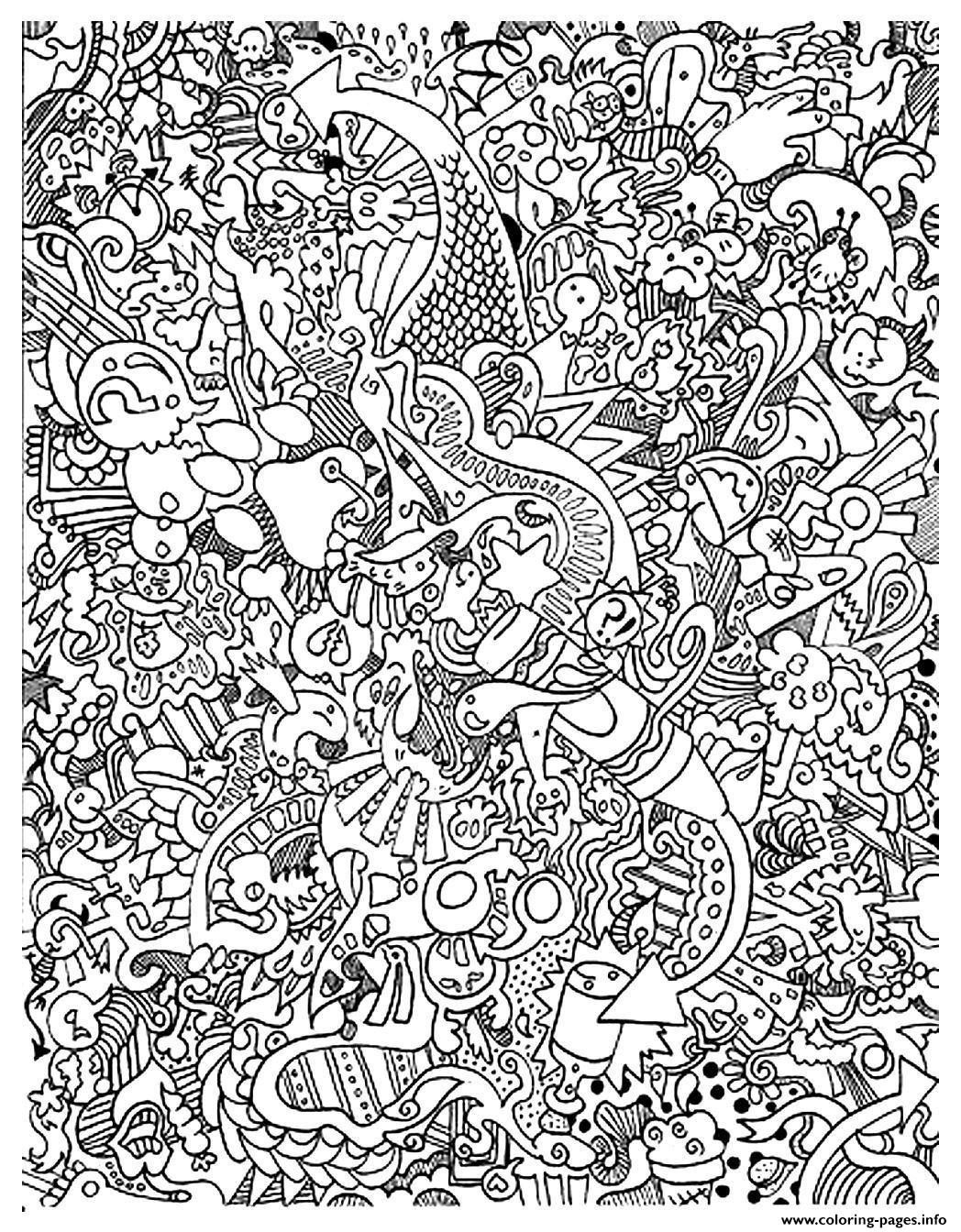 Download Adult Doodle Art Doodling 15 Coloring Pages Printable