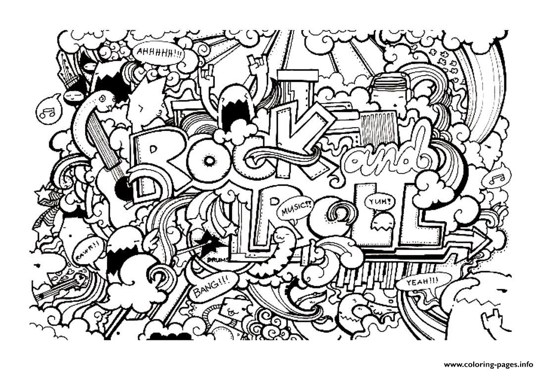 doodle art coloring pages pictures