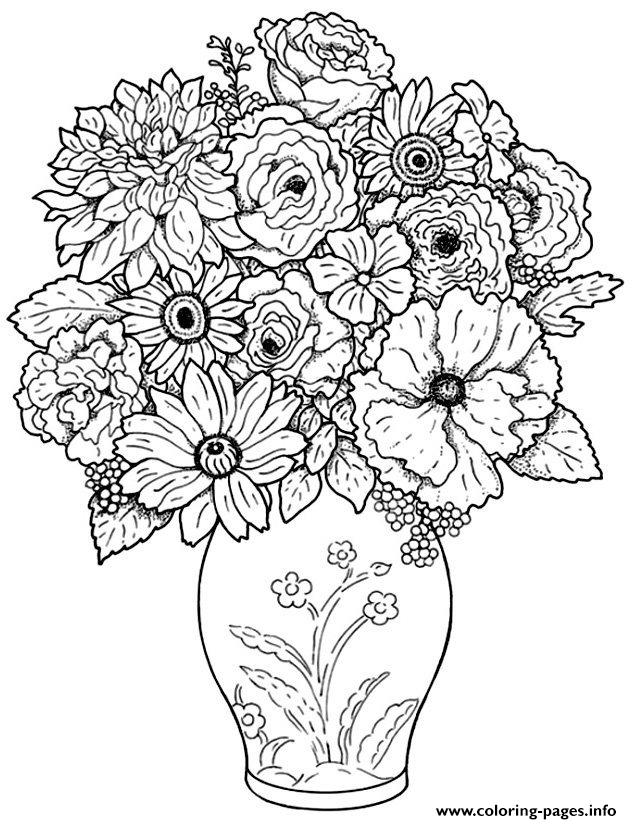 Adult Difficult Bouquet coloring