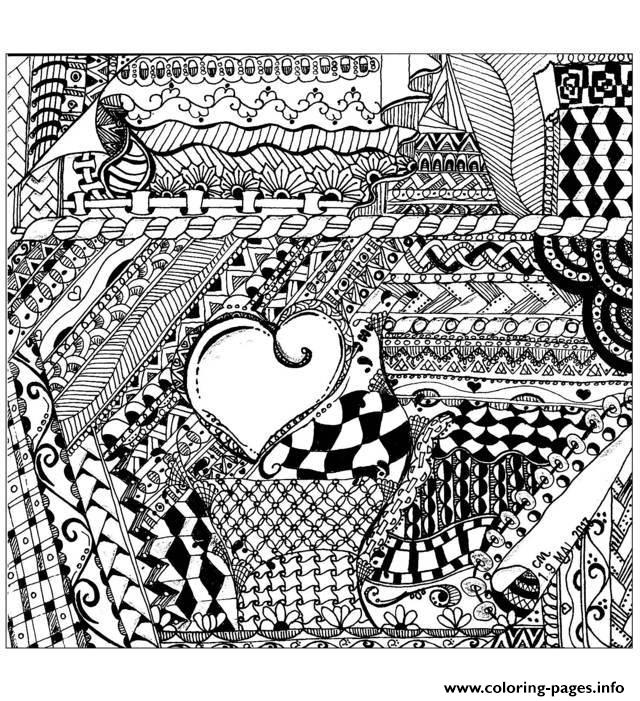 Adult Zentangle By Cathym 13 coloring