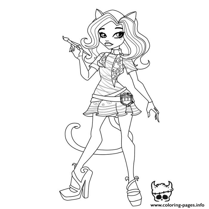 Monster High Catrine Demew coloring
