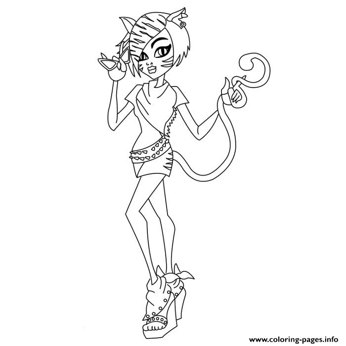 Download Monster High Toralei Stripe Coloring Pages Printable