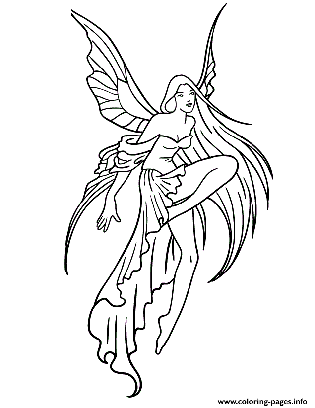 Flying Fairy Queen  coloring