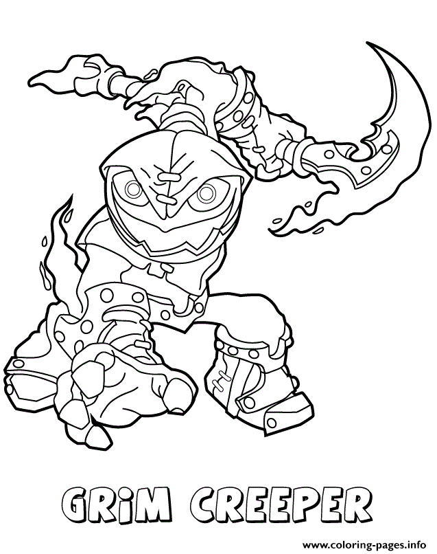 Skylanders Swap Force Undead Series1 Grim Creeper coloring
