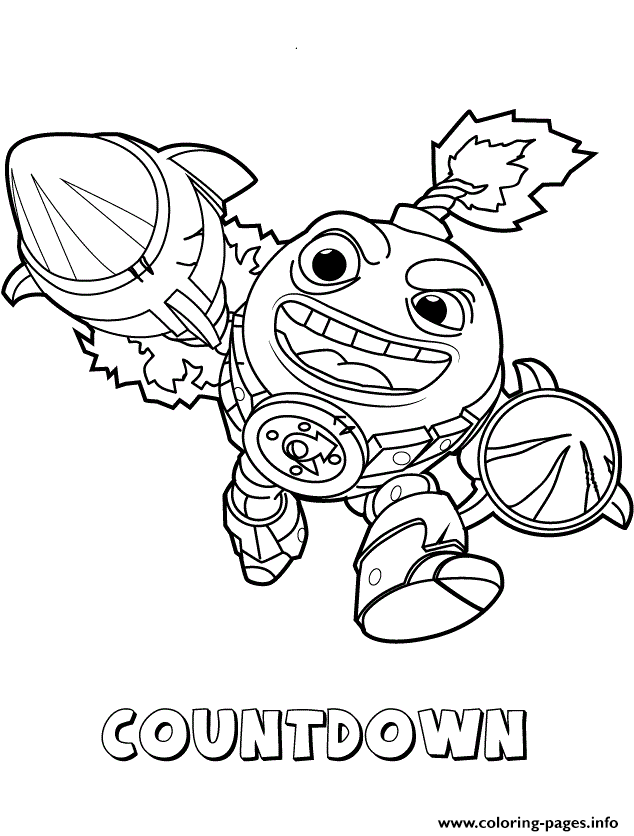 Skylanders Swap Force Tech First Edition Countdown coloring pages
