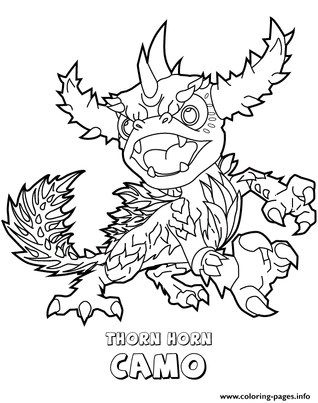 Skylanders Swap Force Thorn Horn Camo coloring pages